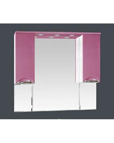 Жасмин -105 Зеркало - шкаф  (свет) розовая плёнка