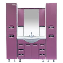 Жасмин -105 Зеркало - шкаф  (свет) розовая плёнка