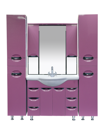 Жасмин -105 Зеркало - шкаф  (свет) розовая плёнка