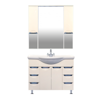 Орхидея -105 Зеркало - шкаф (свет) БЕЖ. эмаль