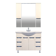 Орхидея -105 Зеркало - шкаф (свет) БЕЖ. эмаль