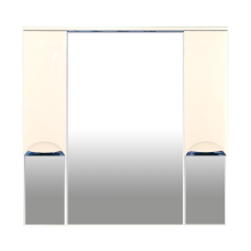 Орхидея -105 Зеркало - шкаф (свет) БЕЖ. эмаль