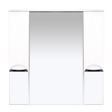 Орхидея -105 Зеркало - шкаф (свет) белая эмаль