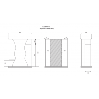 Каприз - 60 Зеркало - шкаф лев. (свет)