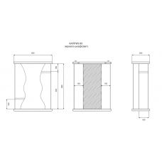 Каприз - 60 Зеркало - шкаф прав. (свет)
