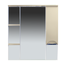 Кристи - 90 Зеркало - шкаф прав. (свет) БЕЖ.