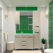 Кристи - 90 Зеркало - шкаф прав. (свет) БЕЖ.