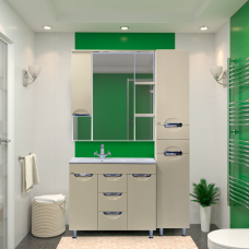 Кристи - 90 Зеркало - шкаф прав. (свет) БЕЖ.