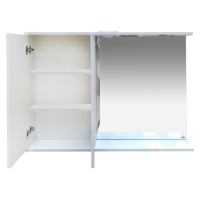 Куба- 120 Зеркало-шкаф(свет) лев.