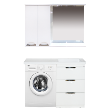 Куба- 120 Зеркало-шкаф(свет) лев.