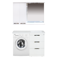 Куба- 120 Зеркало-шкаф(свет) лев.