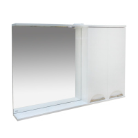 Куба- 120 Зеркало-шкаф(свет) прав.