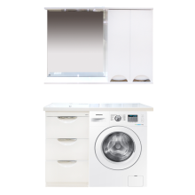 Куба- 120 Зеркало-шкаф(свет) прав.