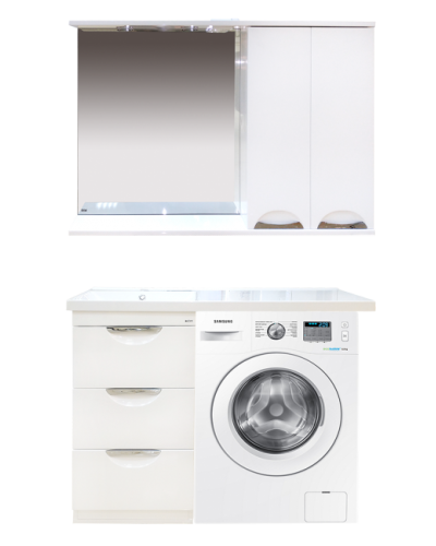 Куба- 120 Зеркало-шкаф(свет) прав.