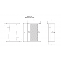 Лиана - 55 Зеркало - шкаф лев. (свет)