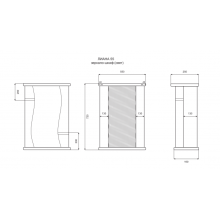 Лиана - 55 Зеркало - шкаф прав. (свет)