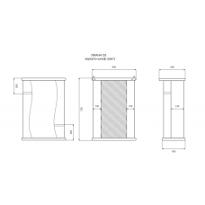 Лиана - 55 Зеркало - шкаф прав. (свет)