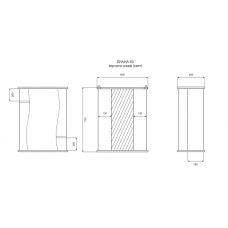 Лиана - 60 Зеркало - шкаф прав. (свет)