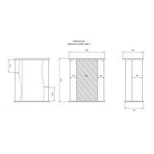 Лиана - 65 Зеркало - шкаф (свет) лев.