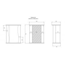 Лиана - 65 Зеркало - шкаф (свет) лев.