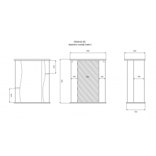 Лиана - 65 Зеркало - шкаф (свет) прав.