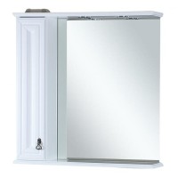 Лувр - 85 Зеркало с 1-м шкафчиком, лев.,  белое