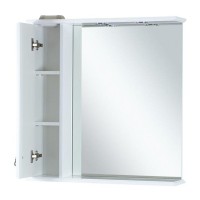Лувр - 85 Зеркало с 1-м шкафчиком, лев.,  белое