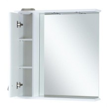 Лувр - 85 Зеркало с 1-м шкафчиком, лев.,  белое