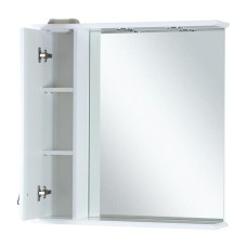 Лувр - 85 Зеркало с 1-м шкафчиком, лев.,  белое