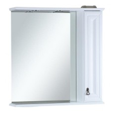 Лувр - 85 Зеркало с 1-м шкафчиком, прав.,  белое