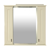 Лувр - 85 Зеркало с 2-мя шкафчиками, слоновая кость