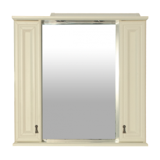 Лувр - 85 Зеркало с 2-мя шкафчиками, слоновая кость