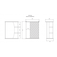 Луна - 55 Зеркало - шкаф лев. (свет)