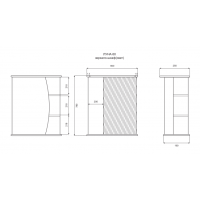 Луна - 60 Зеркало - шкаф лев. (свет)