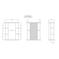 МАГНОЛИЯ-55 зеркало-шкаф  (свет) лев.