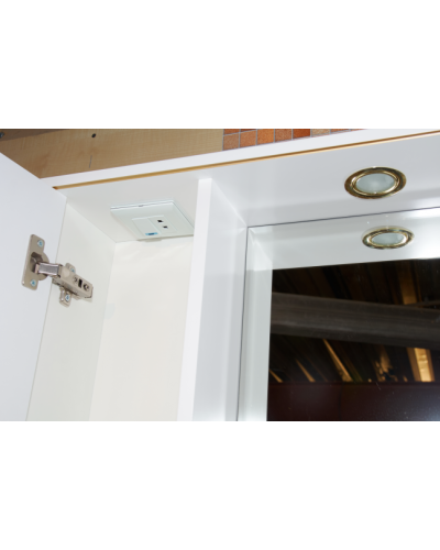 Париж - 65 Зеркало - шкаф левое белая патина