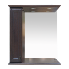 Рим - 75 Зеркало со шкафчиком, лев., орех