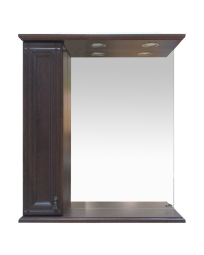 Рим - 75 Зеркало со шкафчиком, лев., орех