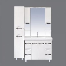 София -100 Зеркало - шкаф (свет) белая эмаль