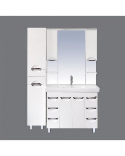 София -100 Зеркало - шкаф (свет) белая эмаль