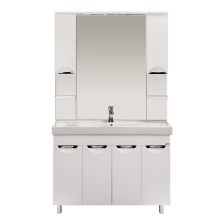 София -120 Зеркало - шкаф (свет) белая эмаль