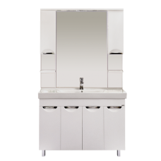 София -120 Зеркало - шкаф (свет) белая эмаль