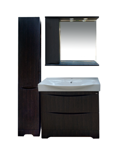 Элвис - 85 Зеркало-шкаф лев. (свет) венге