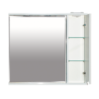 Элвис - 85 Зеркало-шкаф прав. (свет) белая эмаль