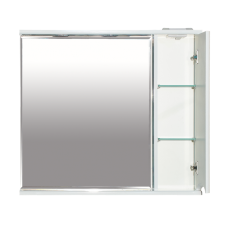 Элвис - 85 Зеркало-шкаф прав. (свет) белая эмаль