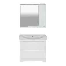 Элвис - 85 Зеркало-шкаф прав. (свет) белая эмаль