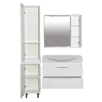 Элвис - 85 Зеркало-шкаф прав. (свет) белая эмаль