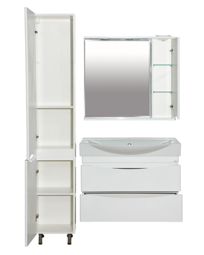 Элвис - 85 Зеркало-шкаф прав. (свет) белая эмаль