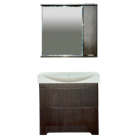 Элвис - 85 Зеркало-шкаф прав. (свет) венге