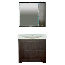 Элвис - 85 Зеркало-шкаф прав. (свет) венге